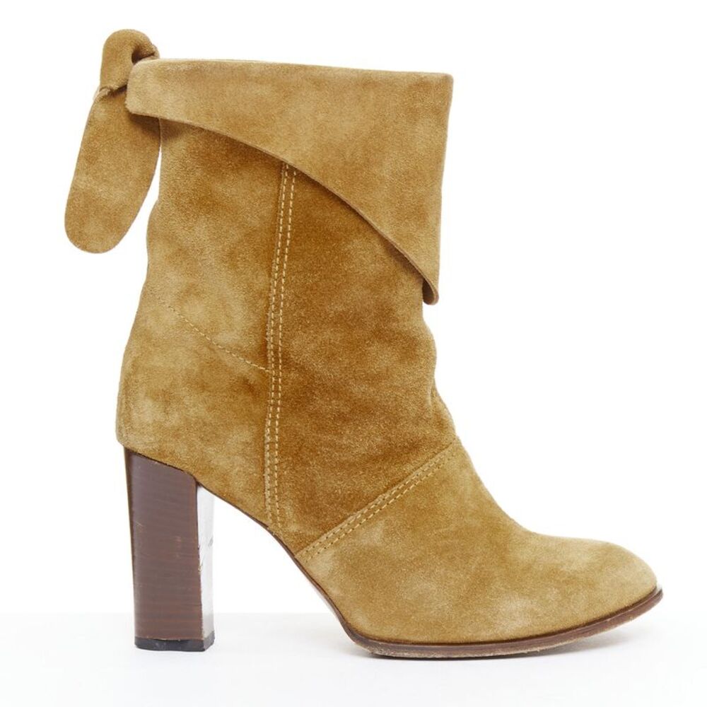 Marc Jacobs Suede Bow Tie Slouchy Boots